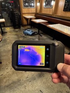 Thermal camera used during a Big Wave Restoration commercial inspection
