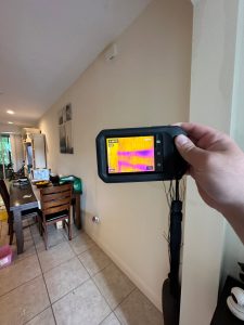 Big Wave Restoration thermal camera inspection inside a home